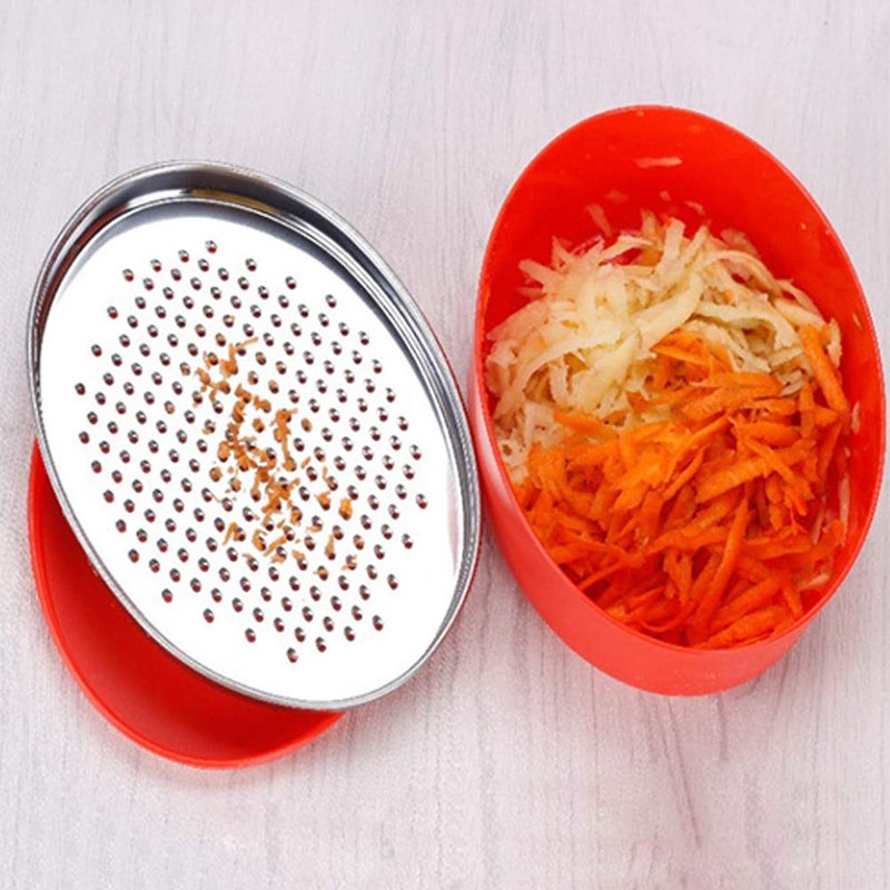 LVOERTUIG Stainless Steel Cheese Grater with Airtight Food Storage Container & Lid - Multi-Purpose Kitchen Tool for Grating Cheese, Vegetables, Ginger, and Citrus Fruits - Ideal for Home & Picnic Use - Image 5